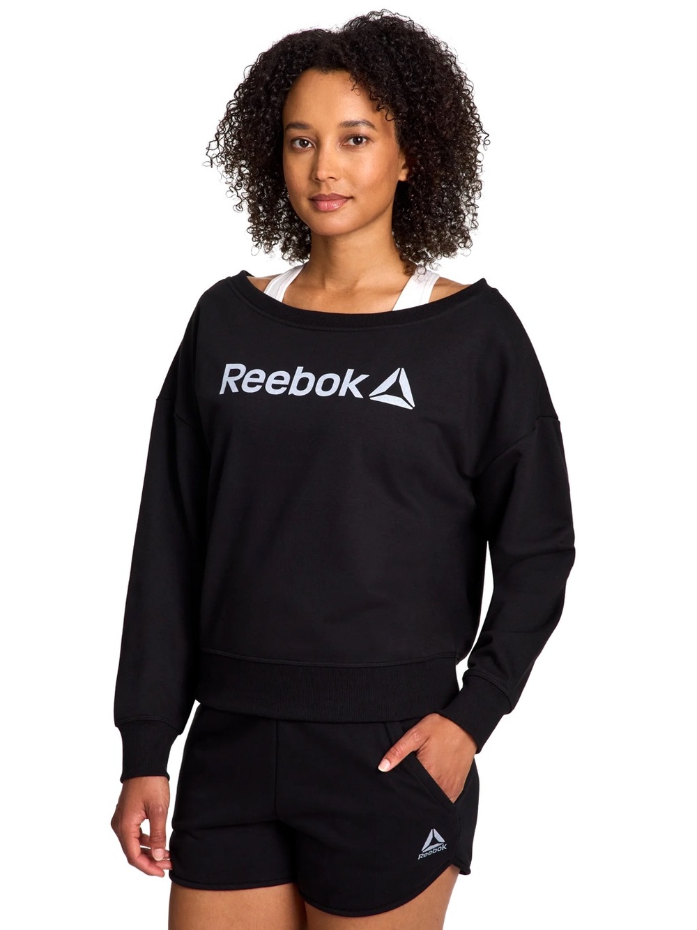 Reebok Black Sweatshirt with White Logo